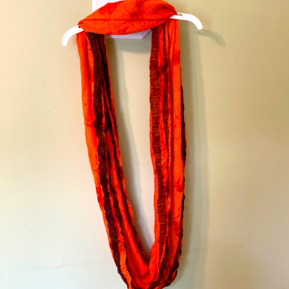 Orange and Black round scarf